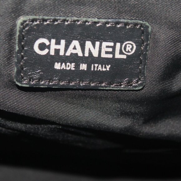 Authentic Chanel Italy Jacquard Leather Travel Line Tote Bag Purse Bag w freebie - Picture 3 of 16